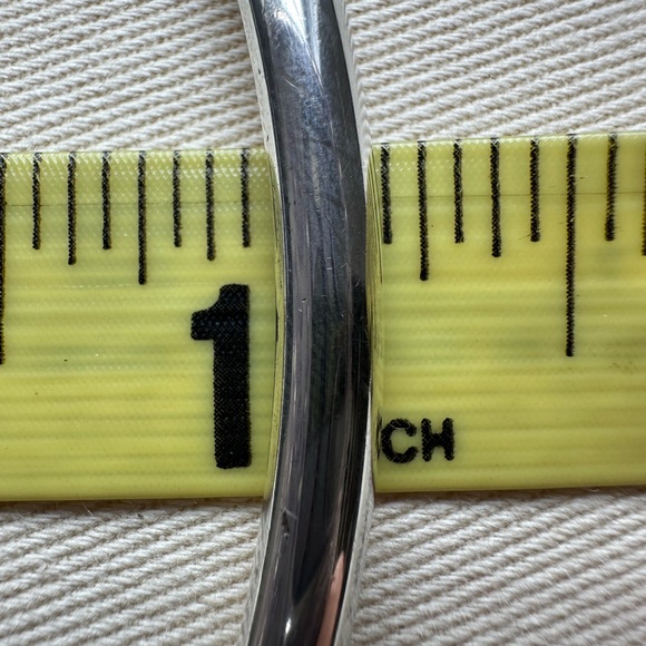 Polished Sterling Silver Simple Slip-On Choker Collar Necklace - Picture 7 of 8